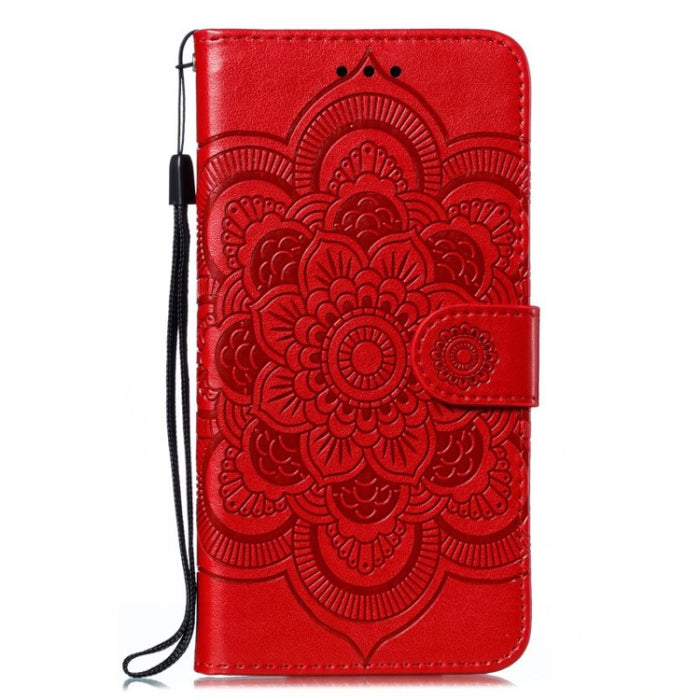Estuche de cuero para teléfono con patrón de estampado Sun Mandala, For Xiaomi Redmi 10C, For Xiaomi Redmi 12C, For Xiaomi Redmi A1, For Xiaomi Redmi K50 Ultra, For Xiaomi Redmi K60, For Xiaomi Redmi Note 12 5G Global                                   ...