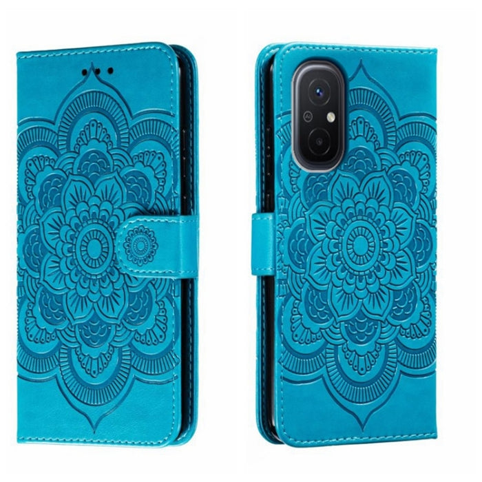 Estuche de cuero para teléfono con patrón de estampado Sun Mandala, For Xiaomi Redmi 10C, For Xiaomi Redmi 12C, For Xiaomi Redmi A1, For Xiaomi Redmi K50 Ultra, For Xiaomi Redmi K60, For Xiaomi Redmi Note 12 5G Global                                   ...