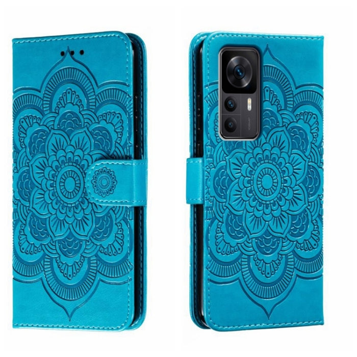 Estuche de cuero para teléfono con patrón de estampado Sun Mandala, For Xiaomi Redmi 10C, For Xiaomi Redmi 12C, For Xiaomi Redmi A1, For Xiaomi Redmi K50 Ultra, For Xiaomi Redmi K60, For Xiaomi Redmi Note 12 5G Global                                   ...