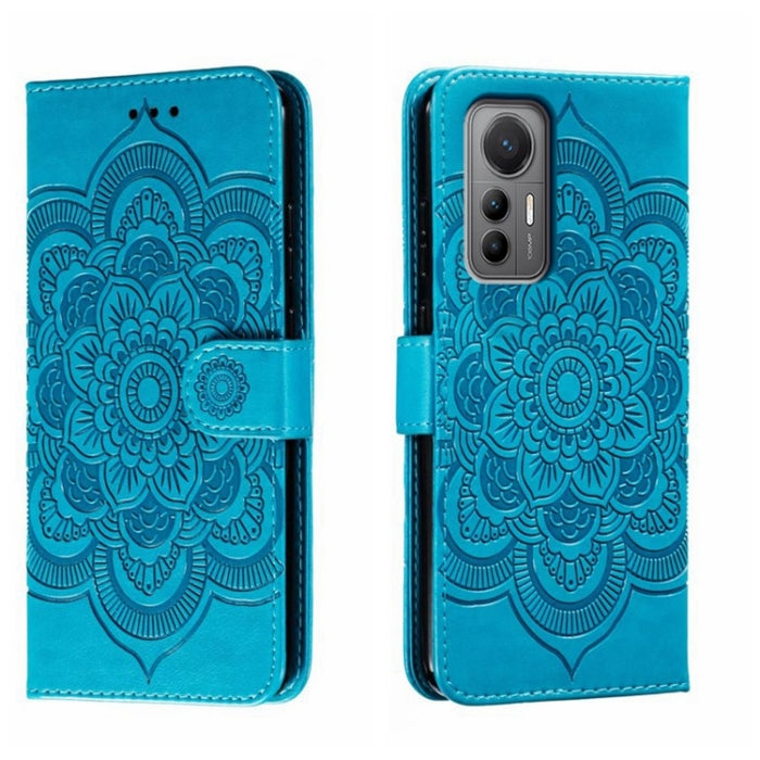 Estuche de cuero para teléfono con patrón de estampado Sun Mandala, For Xiaomi Redmi 10C, For Xiaomi Redmi 12C, For Xiaomi Redmi A1, For Xiaomi Redmi K50 Ultra, For Xiaomi Redmi K60, For Xiaomi Redmi Note 12 5G Global                                   ...