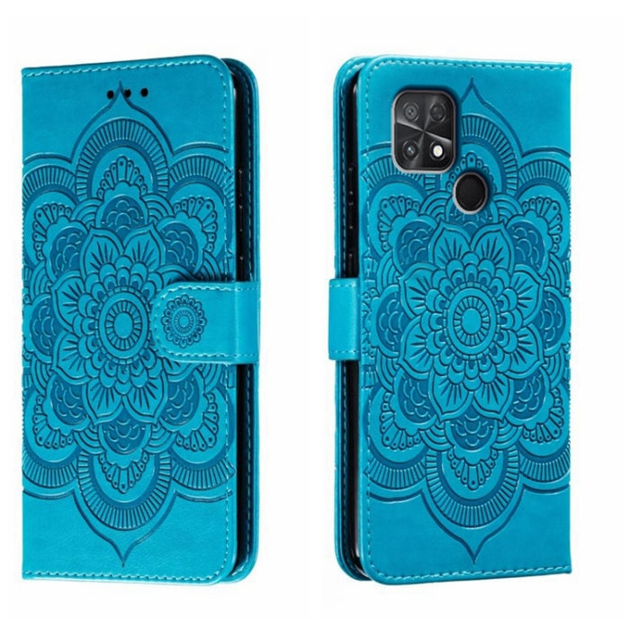 Estuche de cuero para teléfono con patrón de estampado Sun Mandala, For Xiaomi Redmi 10C, For Xiaomi Redmi 12C, For Xiaomi Redmi A1, For Xiaomi Redmi K50 Ultra, For Xiaomi Redmi K60, For Xiaomi Redmi Note 12 5G Global                                   ...