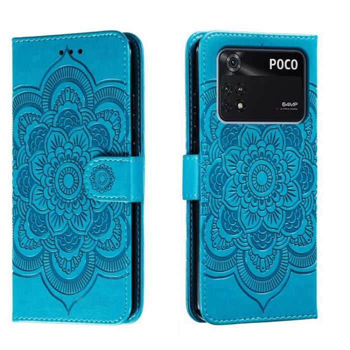 Estuche de cuero para teléfono con patrón de estampado Sun Mandala, For Xiaomi Redmi 10C, For Xiaomi Redmi 12C, For Xiaomi Redmi A1, For Xiaomi Redmi K50 Ultra, For Xiaomi Redmi K60, For Xiaomi Redmi Note 12 5G Global                                   ...