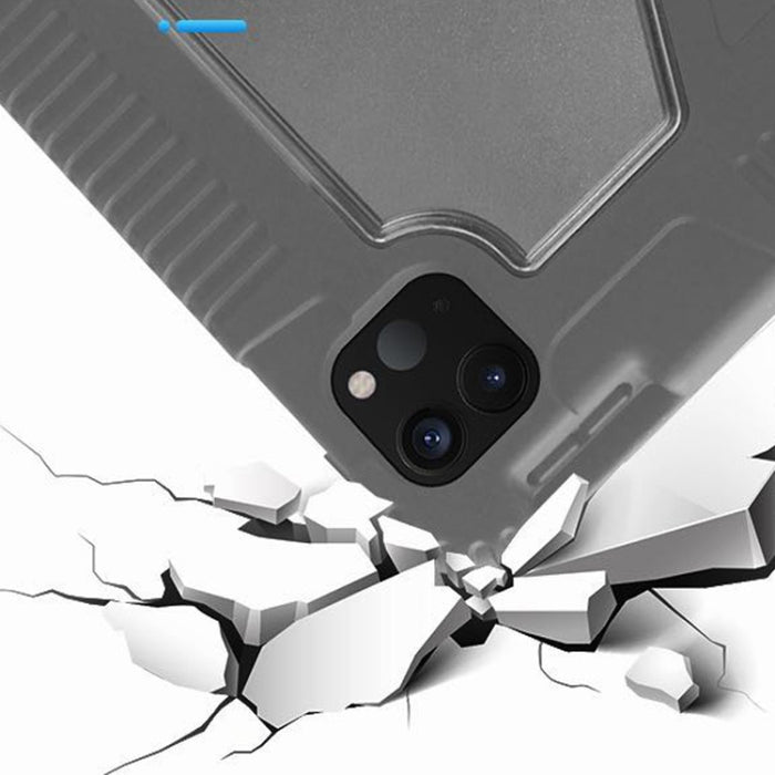 Mutural Horizontal Flip PC + TPU + PU Funda de cuero con soporte y ranura para bolígrafo