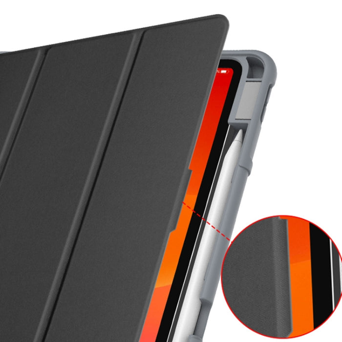 Mutural Horizontal Flip PC + TPU + PU Funda de cuero con soporte y ranura para bolígrafo
