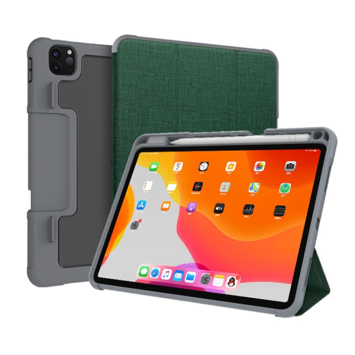 Mutural Horizontal Flip PC + TPU + PU Funda de cuero con soporte y ranura para bolígrafo