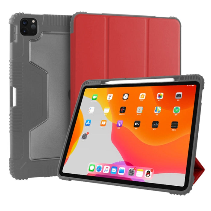 Mutural Horizontal Flip PC + TPU + PU Funda de cuero con soporte y ranura para bolígrafo