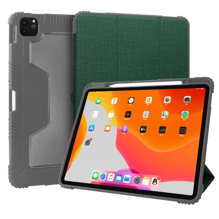 Mutural Horizontal Flip PC + TPU + PU Funda de cuero con soporte y ranura para bolígrafo