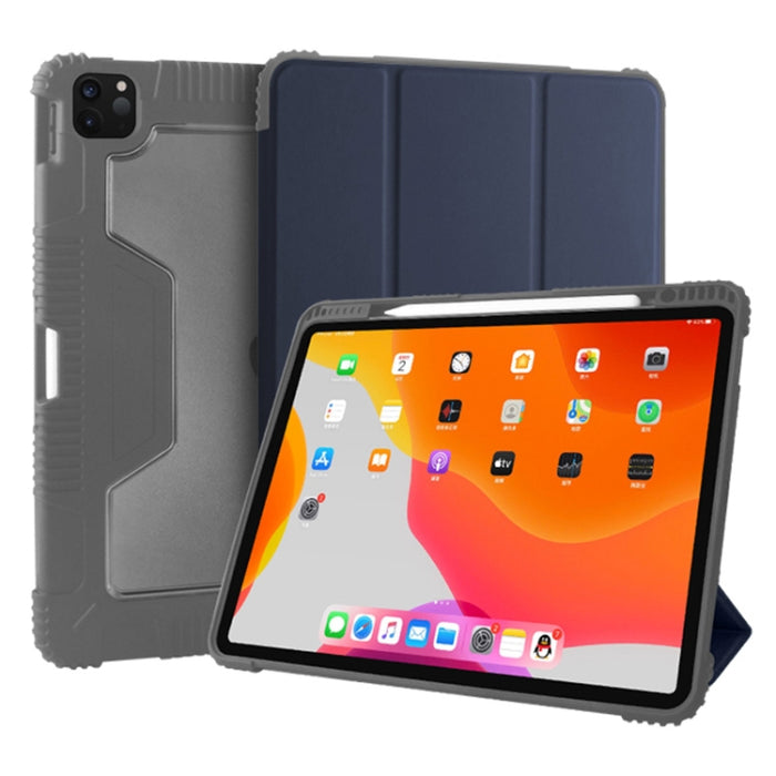 Mutural Horizontal Flip PC + TPU + PU Funda de cuero con soporte y ranura para bolígrafo