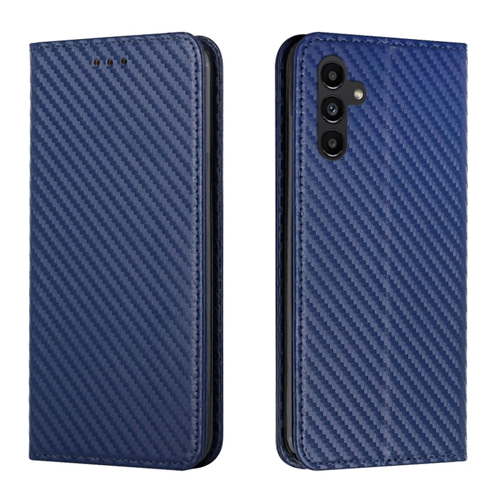 Caja de teléfono de cuero con tapa magnética de textura de fibra de carbono, For Samsung Galaxy A24 4G, For Xiaomi Redmi 12C, For Xiaomi Redmi Note 12 4G Global, For Xiaomi Redmi Note 12 5G Global/Poco X5, For Xiaomi Redmi Note 12 Pro 5G/Poco X5 Pro