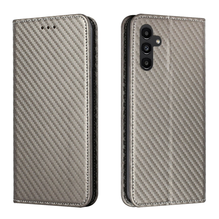 Caja de teléfono de cuero con tapa magnética de textura de fibra de carbono, For Samsung Galaxy A24 4G, For Xiaomi Redmi 12C, For Xiaomi Redmi Note 12 4G Global, For Xiaomi Redmi Note 12 5G Global/Poco X5, For Xiaomi Redmi Note 12 Pro 5G/Poco X5 Pro