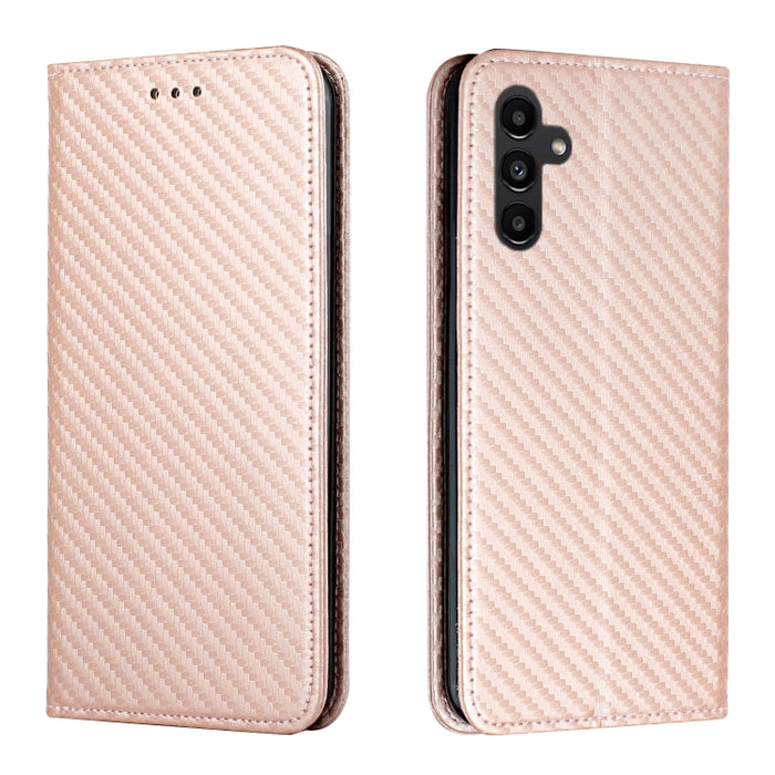 Caja de teléfono de cuero con tapa magnética de textura de fibra de carbono, For Samsung Galaxy A24 4G, For Xiaomi Redmi 12C, For Xiaomi Redmi Note 12 4G Global, For Xiaomi Redmi Note 12 5G Global/Poco X5, For Xiaomi Redmi Note 12 Pro 5G/Poco X5 Pro