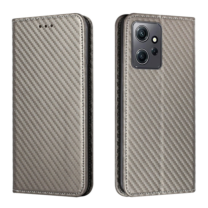 Caja de teléfono de cuero con tapa magnética de textura de fibra de carbono, For Samsung Galaxy A24 4G, For Xiaomi Redmi 12C, For Xiaomi Redmi Note 12 4G Global, For Xiaomi Redmi Note 12 5G Global/Poco X5, For Xiaomi Redmi Note 12 Pro 5G/Poco X5 Pro