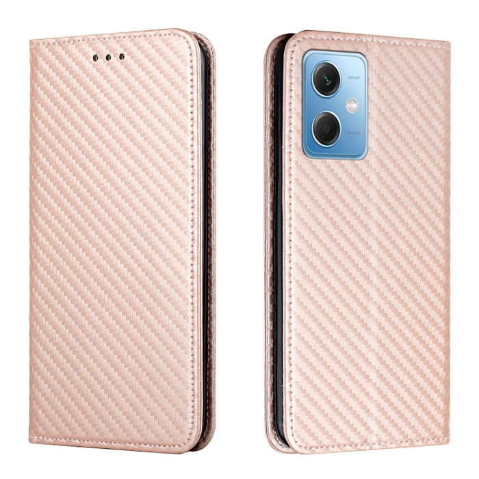 Caja de teléfono de cuero con tapa magnética de textura de fibra de carbono, For Samsung Galaxy A24 4G, For Xiaomi Redmi 12C, For Xiaomi Redmi Note 12 4G Global, For Xiaomi Redmi Note 12 5G Global/Poco X5, For Xiaomi Redmi Note 12 Pro 5G/Poco X5 Pro