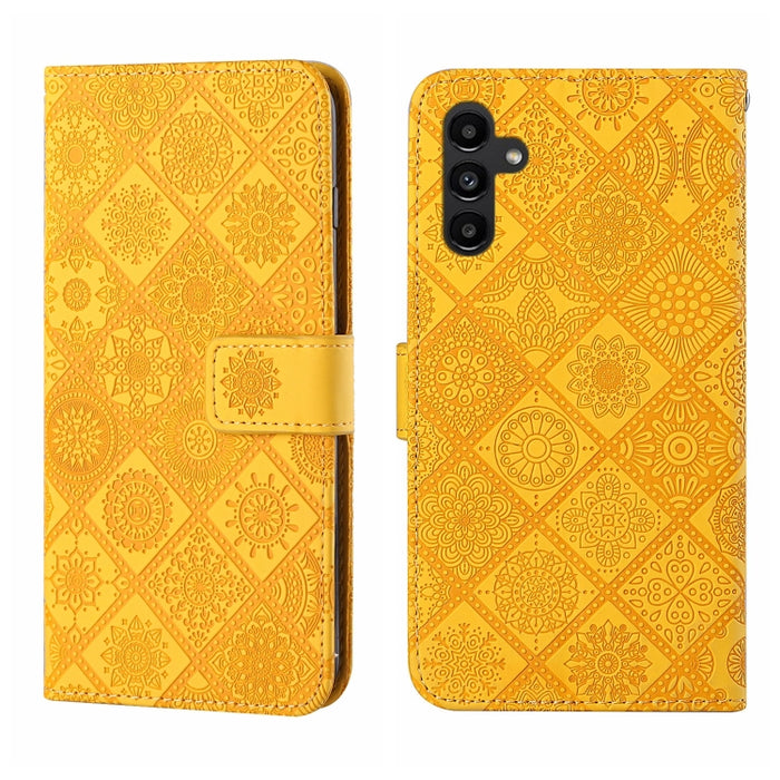 Estuche para teléfono de cuero con patrón en relieve de estilo étnico, For Samsung Galaxy A24 4G, For Xiaomi Redmi 12C, For Xiaomi Redmi Note 12 4G Global, For Xiaomi Redmi Note 12 5G Global/Poco X5, For Xiaomi Redmi Note 12 Pro 5G/Poco X5 Pro
