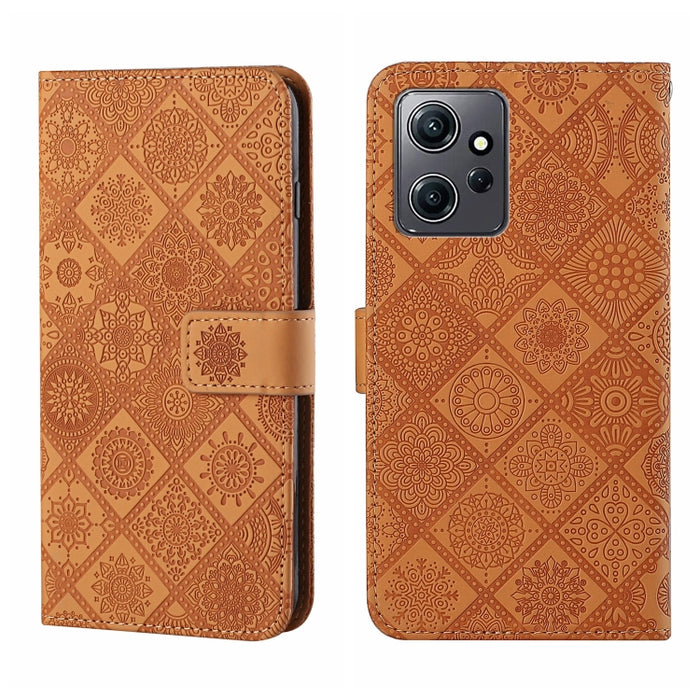 Estuche para teléfono de cuero con patrón en relieve de estilo étnico, For Samsung Galaxy A24 4G, For Xiaomi Redmi 12C, For Xiaomi Redmi Note 12 4G Global, For Xiaomi Redmi Note 12 5G Global/Poco X5, For Xiaomi Redmi Note 12 Pro 5G/Poco X5 Pro