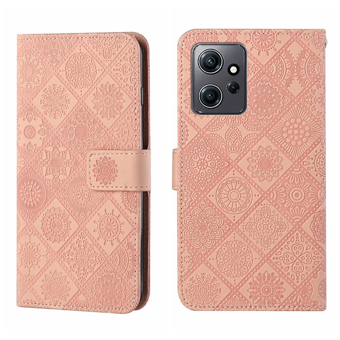 Estuche para teléfono de cuero con patrón en relieve de estilo étnico, For Samsung Galaxy A24 4G, For Xiaomi Redmi 12C, For Xiaomi Redmi Note 12 4G Global, For Xiaomi Redmi Note 12 5G Global/Poco X5, For Xiaomi Redmi Note 12 Pro 5G/Poco X5 Pro