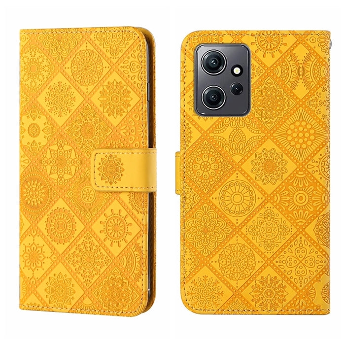 Estuche para teléfono de cuero con patrón en relieve de estilo étnico, For Samsung Galaxy A24 4G, For Xiaomi Redmi 12C, For Xiaomi Redmi Note 12 4G Global, For Xiaomi Redmi Note 12 5G Global/Poco X5, For Xiaomi Redmi Note 12 Pro 5G/Poco X5 Pro