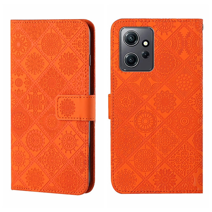 Estuche para teléfono de cuero con patrón en relieve de estilo étnico, For Samsung Galaxy A24 4G, For Xiaomi Redmi 12C, For Xiaomi Redmi Note 12 4G Global, For Xiaomi Redmi Note 12 5G Global/Poco X5, For Xiaomi Redmi Note 12 Pro 5G/Poco X5 Pro