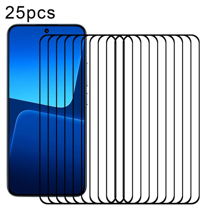 25 piezas Pegamento para bordes 9H HD 3D Borde curvo Película de vidrio templado, For Xiaomi 13 Ultra (25 PCS)