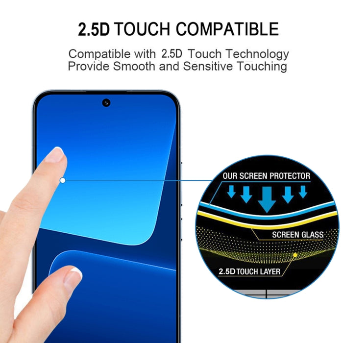 Pegamento completo 9H HD 3D Película de vidrio templado de borde curvo, For Xiaomi 13 Ultra (1 PC)