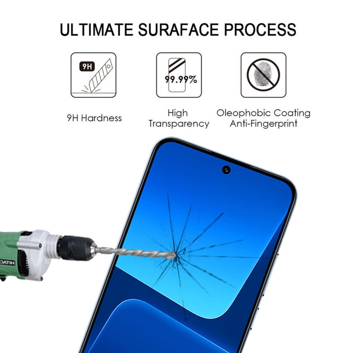 Pegamento completo 9H HD 3D Película de vidrio templado de borde curvo, For Xiaomi 13 Ultra (1 PC)