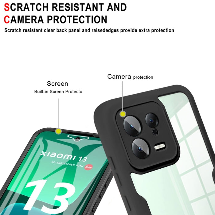 Acrílico + TPU Estuche para teléfono de cobertura total de 360 grados, For Xiaomi 13, For Xiaomi 13 Pro, For Xiaomi Redmi A1, For Xiaomi Redmi A1+, For Xiaomi Redmi Note 12 5G / Poco X5, For Xiaomi Redmi Note 12 Pro 5G / Poco X5 Pro                  ...