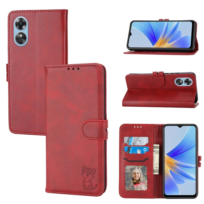 Funda de cuero para teléfono con diseño de gato feliz en relieve, For Xiaomi Redmi Note 12 5G Global, For Xiaomi Redmi Note 12 Pro 5G Global, For Xiaomi Redmi Note 12 Pro+ 5G Global, For Xiaomi 12T/12T Pro/Redmi K50 Ultra, For Xiaomi 13, For Xiaomi 13 ...