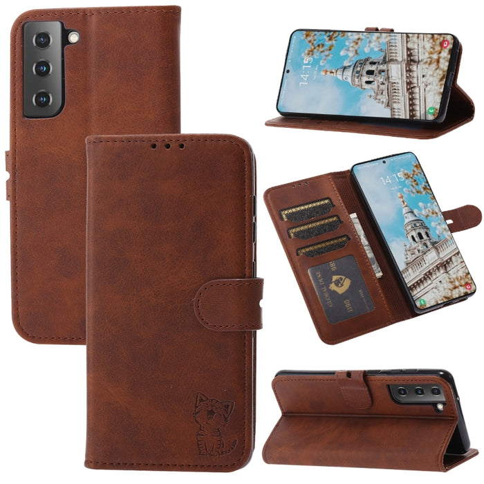 Funda de cuero para teléfono con diseño de gato feliz en relieve, For Xiaomi Redmi Note 12 5G Global, For Xiaomi Redmi Note 12 Pro 5G Global, For Xiaomi Redmi Note 12 Pro+ 5G Global, For Xiaomi 12T/12T Pro/Redmi K50 Ultra, For Xiaomi 13, For Xiaomi 13 ...