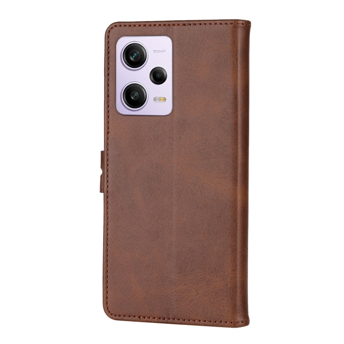 Funda de cuero para teléfono con diseño de gato feliz en relieve, For Xiaomi Redmi Note 12 4G Global