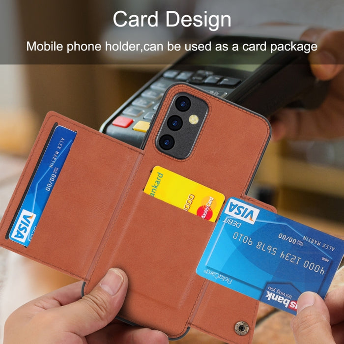 Estuche magnético para teléfono con doble hebilla, For Samsung Galaxy A14 5G, For Samsung Galaxy A34 5G, For Samsung Galaxy A54 5G, For Samsung Galaxy S23 5G, For Samsung Galaxy S23+ 5G, For Samsung Galaxy S23 Ultra 5G, For Xiaomi Redmi Note 12 5G Glob...