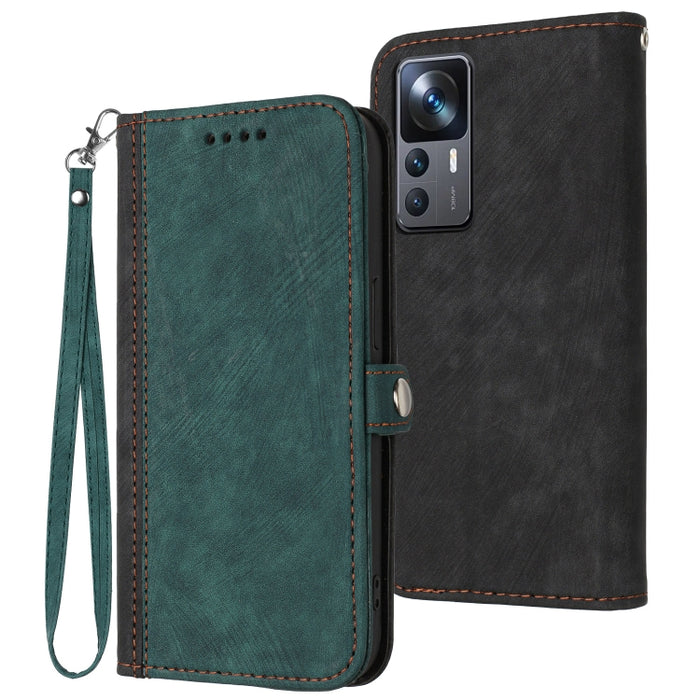 Caja de teléfono de cuero con correa de mano de doble pliegue con hebilla lateral, For Xiaomi 12T / 12T Pro / Redmi K50 Ultra, For Xiaomi Redmi A1+, For Samsung Galaxy A04 / A04e, For Samsung Galaxy A54 5G