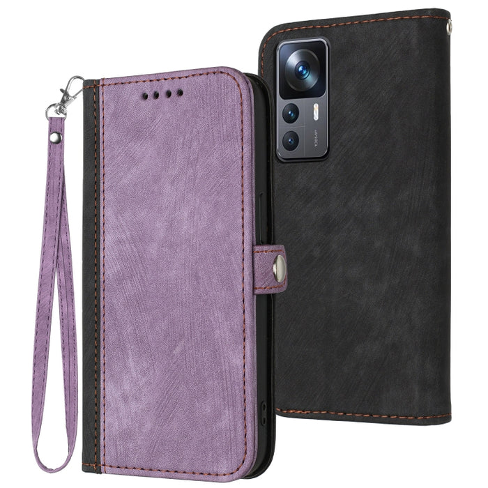 Caja de teléfono de cuero con correa de mano de doble pliegue con hebilla lateral, For Xiaomi 12T / 12T Pro / Redmi K50 Ultra, For Xiaomi Redmi A1+, For Samsung Galaxy A04 / A04e, For Samsung Galaxy A54 5G