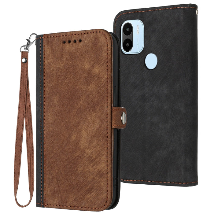 Caja de teléfono de cuero con correa de mano de doble pliegue con hebilla lateral, For Xiaomi 12T / 12T Pro / Redmi K50 Ultra, For Xiaomi Redmi A1+, For Samsung Galaxy A04 / A04e, For Samsung Galaxy A54 5G