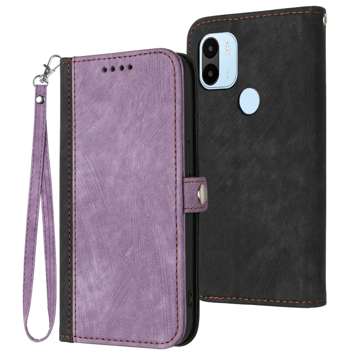 Caja de teléfono de cuero con correa de mano de doble pliegue con hebilla lateral, For Xiaomi 12T / 12T Pro / Redmi K50 Ultra, For Xiaomi Redmi A1+, For Samsung Galaxy A04 / A04e, For Samsung Galaxy A54 5G