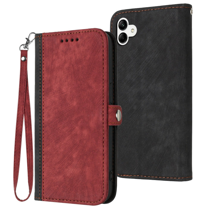 Caja de teléfono de cuero con correa de mano de doble pliegue con hebilla lateral, For Xiaomi 12T / 12T Pro / Redmi K50 Ultra, For Xiaomi Redmi A1+, For Samsung Galaxy A04 / A04e, For Samsung Galaxy A54 5G