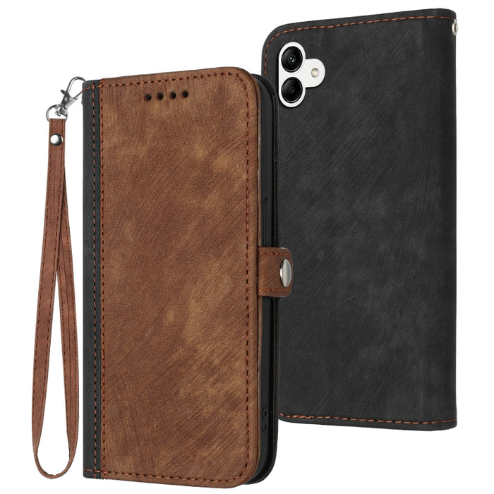 Caja de teléfono de cuero con correa de mano de doble pliegue con hebilla lateral, For Xiaomi 12T / 12T Pro / Redmi K50 Ultra, For Xiaomi Redmi A1+, For Samsung Galaxy A04 / A04e, For Samsung Galaxy A54 5G