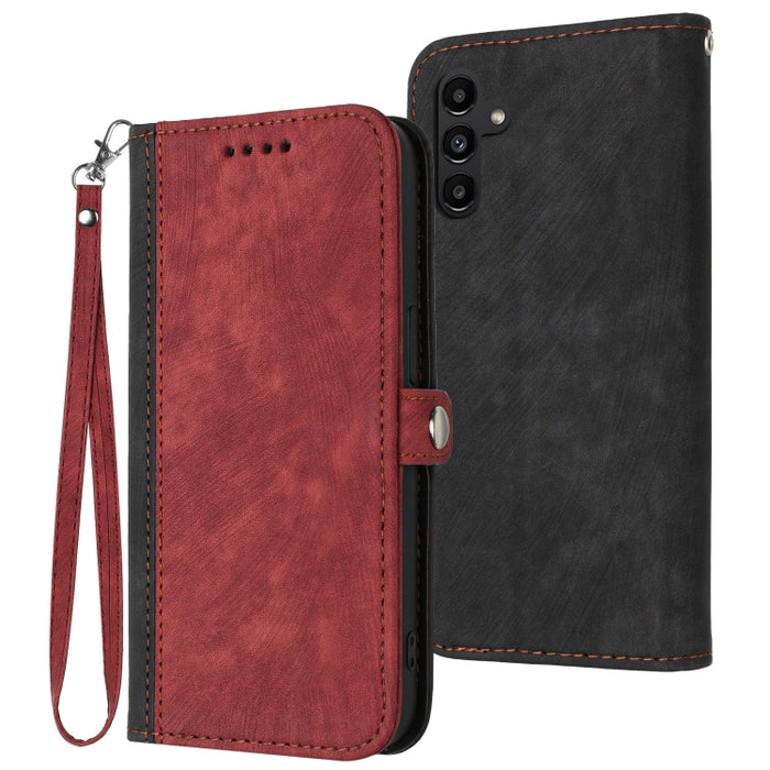 Caja de teléfono de cuero con correa de mano de doble pliegue con hebilla lateral, For Xiaomi 12T / 12T Pro / Redmi K50 Ultra, For Xiaomi Redmi A1+, For Samsung Galaxy A04 / A04e, For Samsung Galaxy A54 5G