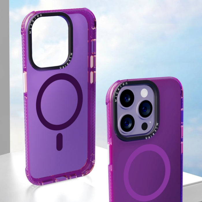 Caja protectora de acrílico + TPU MagSafe para teléfono, For iPhone 14, For iPhone 14 Pro, For iPhone 14 Pro Max, For iPhone 13, For iPhone 13 Pro, For iPhone 13 Pro Max