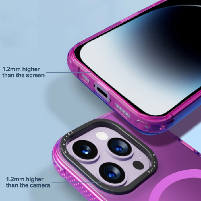 Caja protectora de acrílico + TPU MagSafe para teléfono, For iPhone 14, For iPhone 14 Pro, For iPhone 14 Pro Max, For iPhone 13, For iPhone 13 Pro, For iPhone 13 Pro Max