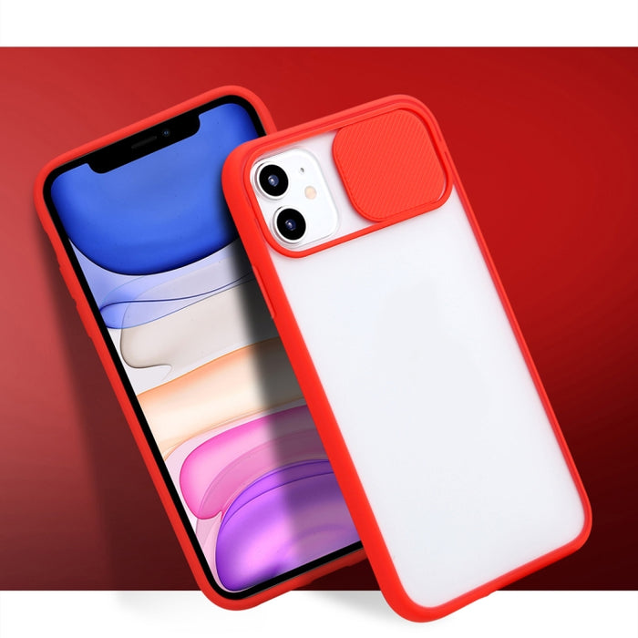 Funda protectora de TPU con diseño de cubierta de cámara deslizante, For iPhone 11