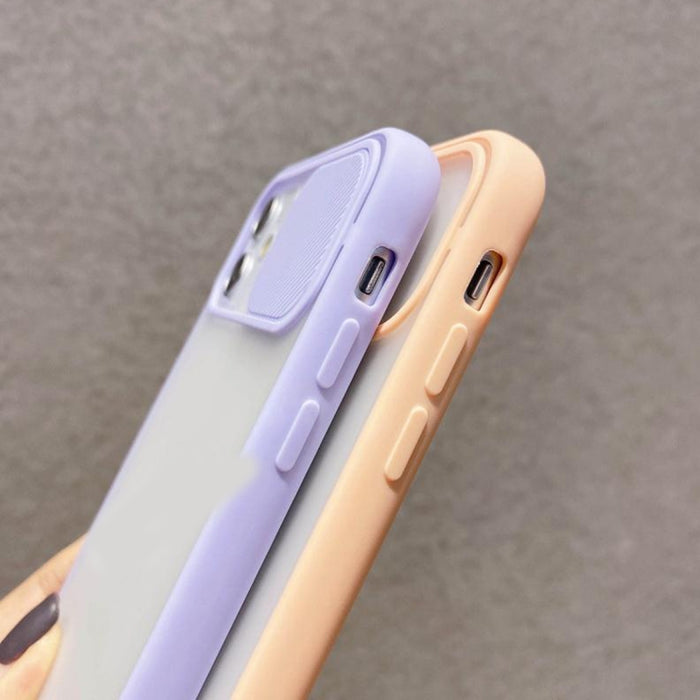Funda protectora de TPU con diseño de cubierta de cámara deslizante, For iPhone 11