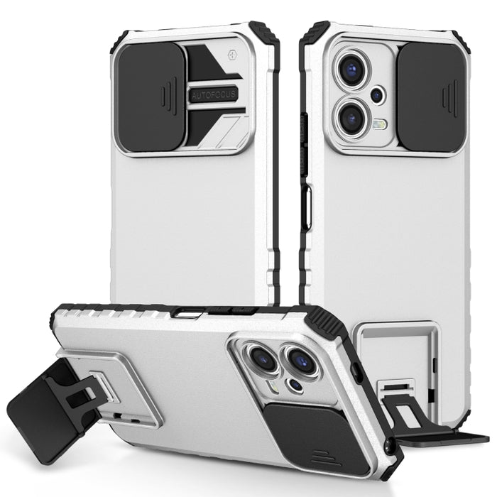 Estuche para teléfono Camshield deslizante con soporte estereoscópico, For Xiaomi Redmi Note 12 5G / Poco X5, For Xiaomi Redmi Note 12 Pro 5G / Poco X5 Pro