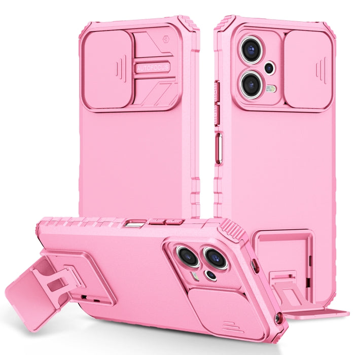 Estuche para teléfono Camshield deslizante con soporte estereoscópico, For Xiaomi Redmi Note 12 5G / Poco X5, For Xiaomi Redmi Note 12 Pro 5G / Poco X5 Pro