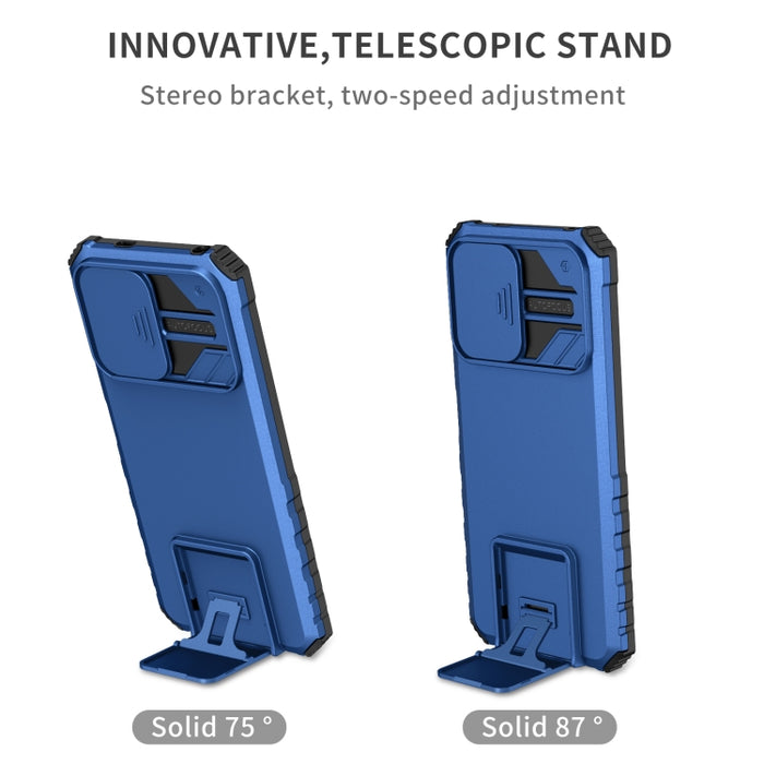 Estuche para teléfono Camshield deslizante con soporte estereoscópico, For Xiaomi Redmi Note 12 5G / Poco X5, For Xiaomi Redmi Note 12 Pro 5G / Poco X5 Pro