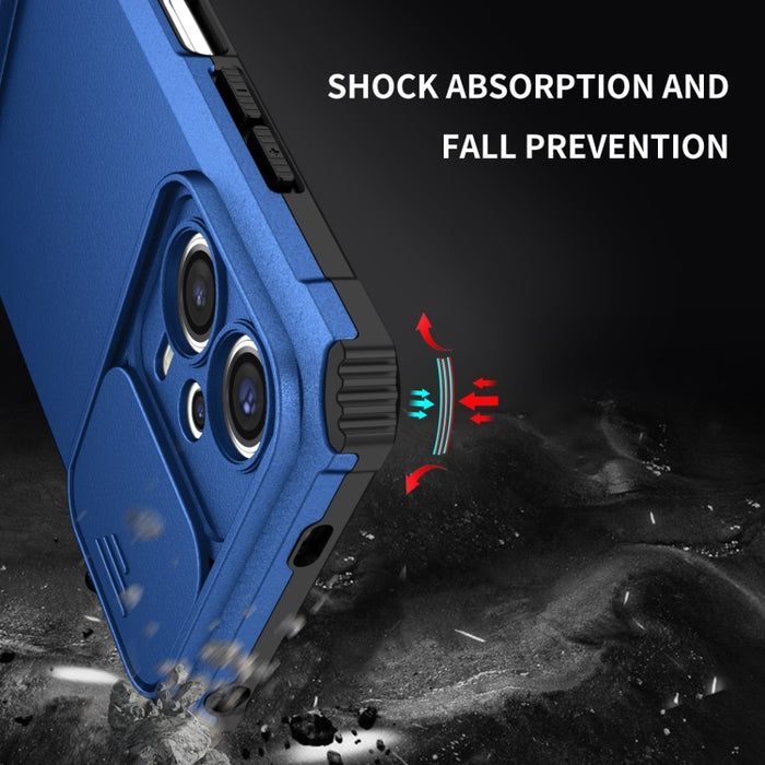 Estuche para teléfono Camshield deslizante con soporte estereoscópico, For Xiaomi Redmi Note 12 5G / Poco X5, For Xiaomi Redmi Note 12 Pro 5G / Poco X5 Pro