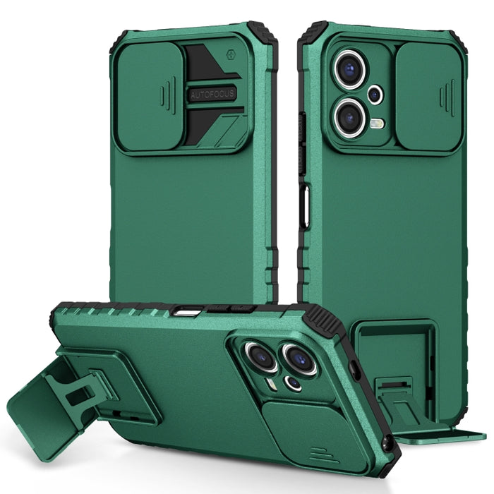 Estuche para teléfono Camshield deslizante con soporte estereoscópico, For Xiaomi Redmi Note 12 5G / Poco X5, For Xiaomi Redmi Note 12 Pro 5G / Poco X5 Pro