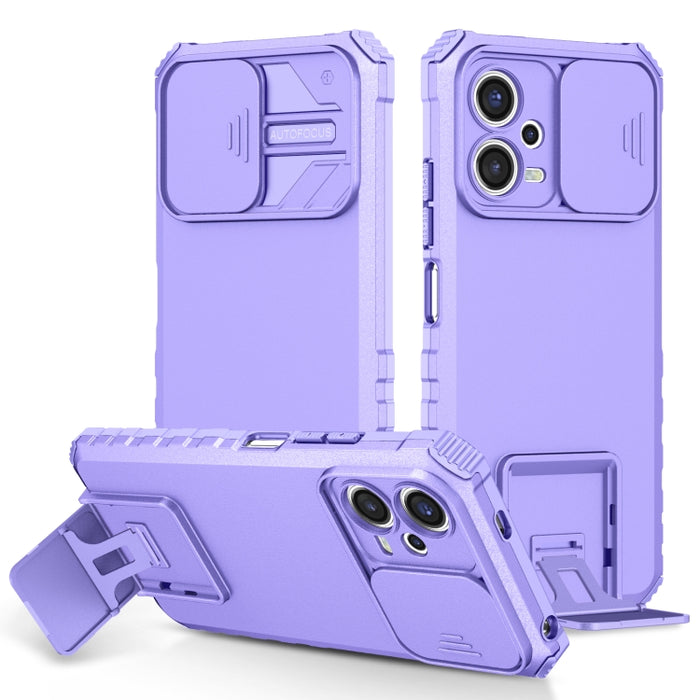Estuche para teléfono Camshield deslizante con soporte estereoscópico, For Xiaomi Redmi Note 12 5G / Poco X5, For Xiaomi Redmi Note 12 Pro 5G / Poco X5 Pro