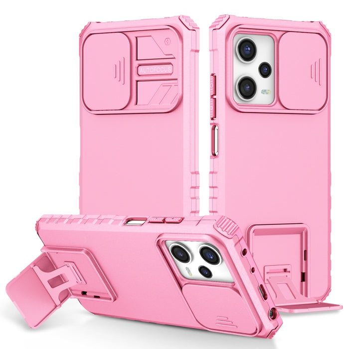 Estuche para teléfono Camshield deslizante con soporte estereoscópico, For Xiaomi Redmi Note 12 5G / Poco X5, For Xiaomi Redmi Note 12 Pro 5G / Poco X5 Pro