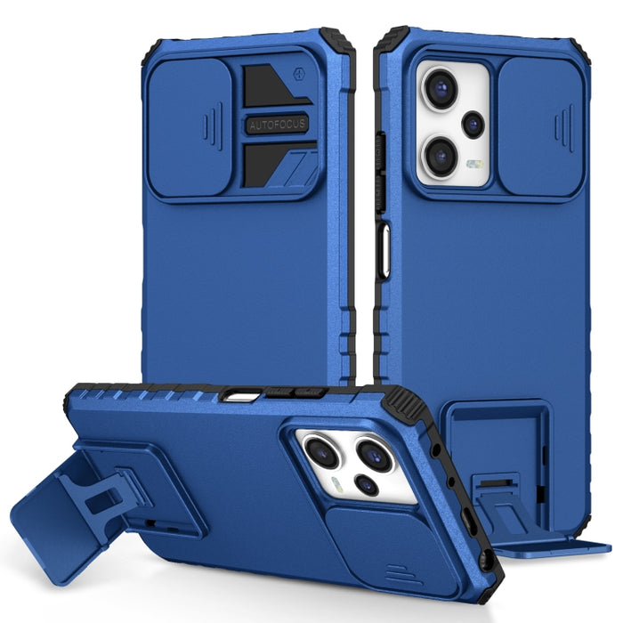 Estuche para teléfono Camshield deslizante con soporte estereoscópico, For Xiaomi Redmi Note 12 5G / Poco X5, For Xiaomi Redmi Note 12 Pro 5G / Poco X5 Pro