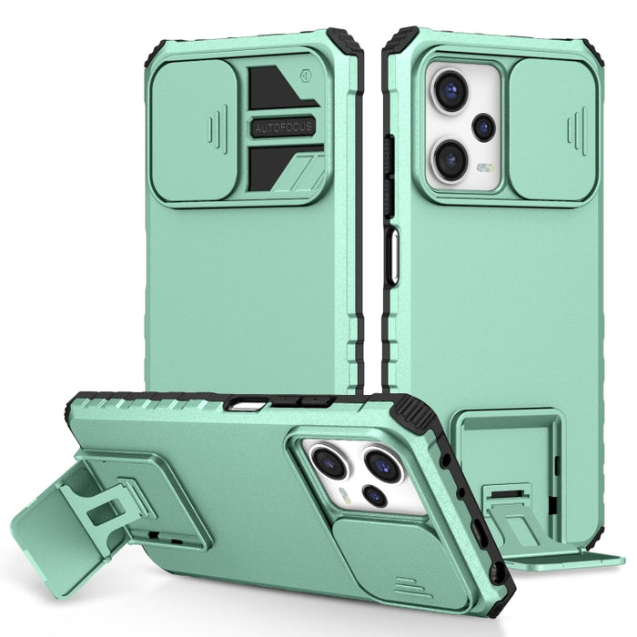 Estuche para teléfono Camshield deslizante con soporte estereoscópico, For Xiaomi Redmi Note 12 5G / Poco X5, For Xiaomi Redmi Note 12 Pro 5G / Poco X5 Pro